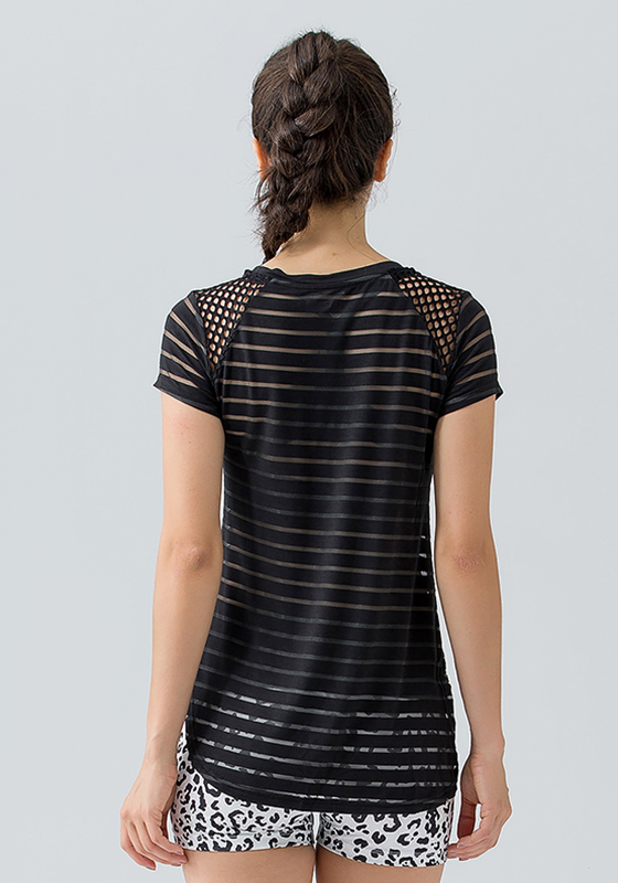 Stripe Hollow Out Top Stripe Hollow Out Top